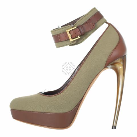 Alexander mcqueen sale horn heel pumps